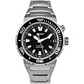 Seiko Men's Kinetic Dive Black Dial Stainless Steel Watch