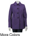 Betsey Johnson Women's Quilted Coat w/ Back Bow