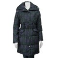 Nine West Women's Down Plaid Coat