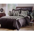 Punta Chocolate/ Green 8-piece Comforter Set
