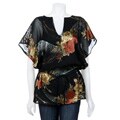Fucsia Dolman Women's Printed Blouse