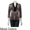 Essentials by Milano Ruffle Neck Top