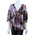 Essentials By Milano Women's Tie-front Satin Top