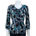 Essentials By Milano Women's Teal Crinkle Top