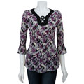 Essentials By Milano Women's 3/4-sleeve Crinkle Shirt