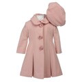 Rothschild Toddler Girl's Rosette Coat and Hat Set