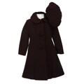 Rothschild Girl's Rosette Wool Blend Coat and Hat Set