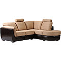 Newport Brown and Beige Sectional Sofa