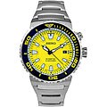 Seiko Men's Kinetic Dive Yellow Dial Stainless Steel Watch