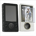 Black Skin Rubber Case and Screen Protector for ZUNE 30GB 30G