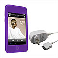 Purple Skin Case and Wall Charger for 2nd Gen iPod Touch