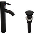 Geyser Brushed Nickel Vessel Faucet and Umbrella Pop-up Drain