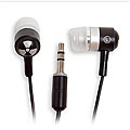 EarPollution EP-MD-B-S Black and Silver Metal Drum Ear Buds