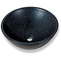 Baden Bath Black Granite Round Vessel Sink