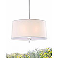 Crystal Finial 3-light Parchment Ceiling Chandelier