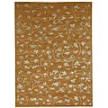 Hand-knotted Denim-22 Wool Rug (5'6 x 8'6)