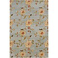 Hand-knotted Blue Wool Divchi Rug (9' x 12')