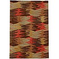 Hand-knotted Damari Wool Rug (5'6 x 8'6)