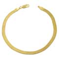 10k Two-tone Gold Reversible Herringbone Bracelet