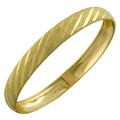 10k Yellow Gold 9-mm Polished/ Diamond-cut Bangle
