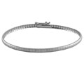14k White Gold 3-mm Dome Omega Bracelet