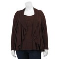 Adiva Women's Plus Size Cascade Knit Shirt