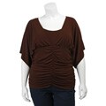 Adiva Women's Plus Size Gathered-waist Shirt