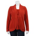 Adiva Women's Plus Size Knit Two-fer Top