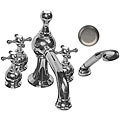 Satin Nickel Roman Filler Faucet Set with Hand Shower