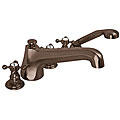 Victorian Bronze Roman Tub Faucet Set with Handshower
