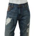 X-Ray Men's Distressed Medium Blue Jeans