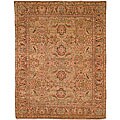 Heirloom Hand-knotted Treasures Green/ Gold Wool Rug (8' x 10')
