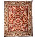 Heirloom Treasures Hand-knotted Red/ Gold Wool Rug (8' x 10')