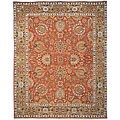 Heirloom Treasures Hand-knotted Red Wool Rug (8' x 10')