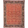 Heirloom Treasures Hand-knotted Red Rug (4' x 6')