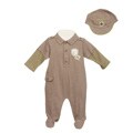 Minibasix Newborn Boy's Footed Coverall Set
