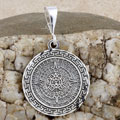 Sterling Silver Aztec Calendar Pendant (Mexico)