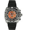 Seiko Men's Chronograph Divers Orange Dial Rubber Strap Watch