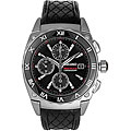 Seiko Women's Chronograph Black Dial Leather Strap Watch