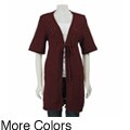 After the Rain Women's Tie-front Long Cardigan