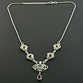 Sterling Silver Multi-gemstone Lariat Necklace (India)