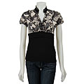 Cocomo Women's Black/ Ivory Printed Top