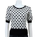 French Connection Women's Short-sleeve Heart Sweater