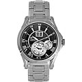 Seiko Men's Kinetic Premier Perpetual Steel Black Dial Watch
