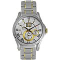 Seiko Men's Kinetic Premier White Dial Two-tone Steel Watch