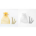 24k Gold and Silver Swirly Hair Clip Sets (Case of 2 Sets)