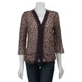 Piano Women's Crochet Trim Blouse