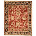 Oushak Legacy Hand-knotted Esfan Red/ Navy Wool Rug (4' x 6')