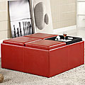 Charlotte Faux Leather Cocktail Ottoman