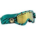 Dragon DXS Zebra Teal/ Gold Ionized Snowboard Goggles